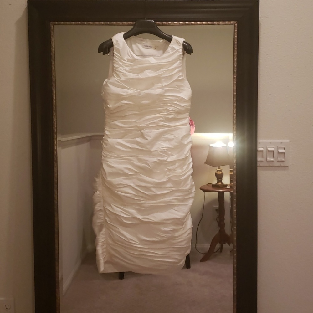 Calvin Klein White Elegant Semi Formal Dress